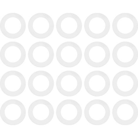 Lot de 50 joints plats en silicone, flexibles et étanches pour tuyaux de jardin (blanc, 25 mm).-0.3X2.9CM-White (1/3)
