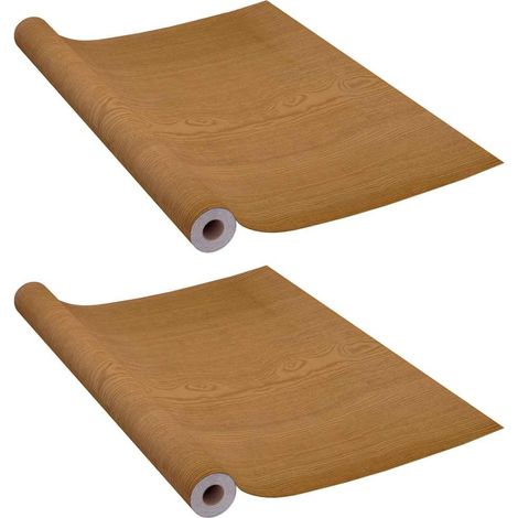 Maison Exclusive - Láminas autoadhesivas puertas 2 uds PVC roble (1/5)