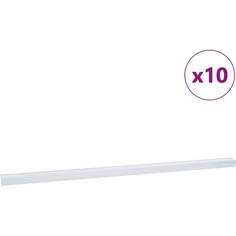 Nez de marche 10 pcs Argenté 67 x 3.5 x 3 cm Aluminium