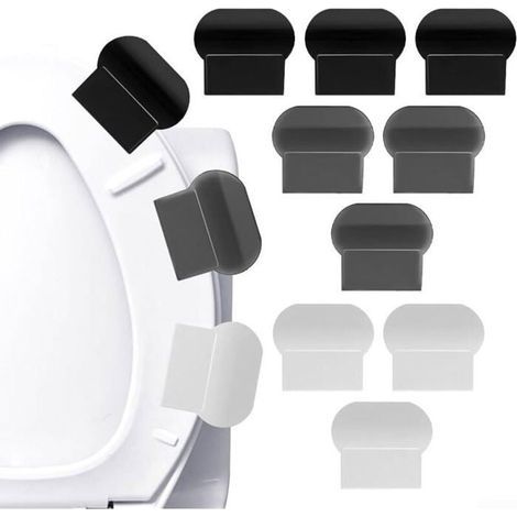Lève-siège de toilette, poignée de levage adhésive pour abattant de toilettes, pour , maison, salle de bain, bureau, restaurant, (1/4)