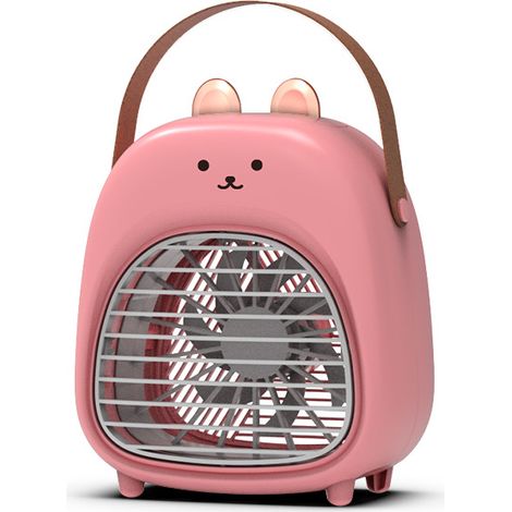 Nouveau ventilateur de refroidissement à eau Turbo, rechargeable, petit, Mini ventilateur électrique de bureau USB (rose) (1/5)