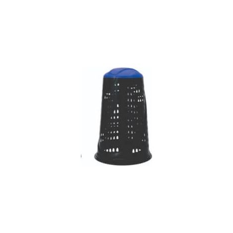Poubelle de jardin - Vario - D 56 x H 88 cm - Noir et bleu - Livraison gratuite (1/4)