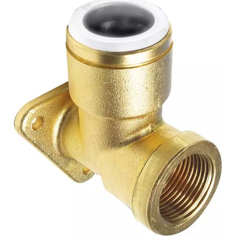 John Guest Speedfit Brass Back Plate Elbow (Short Neck) 15mm X 1/2 15WB2