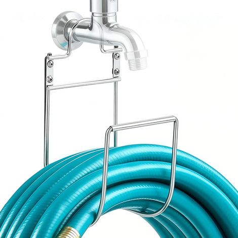 Support Tuyau Arrosage,304 Inoxydable Enrouleur Tuyau Arrosage Mural Robuste Durable,Porte Tuyau D'arrosage,Fixation Murale Suspendable,Anti-Enroulement,pour Jardins,Terrasses,Garages,Pelouses (1/5)