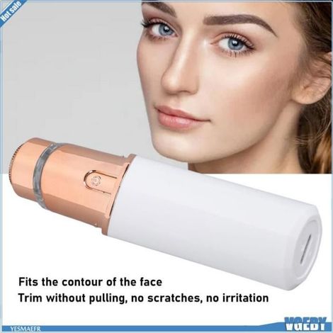 Ashata Épilateur pour le visage Facial Hair Remover Compact Travel Épilateur Facial électrique Portable Avec FR parapharmacie froid (1/5)