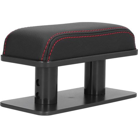 Verstellbare linke Armlehne für Autos, Ellbogenstütze, Anti-Ermüdungs-Anti-Rutsch-Kissen, Fahrzeuginnenausstattung (Schwarz mit roter Zierleiste) (1/5)