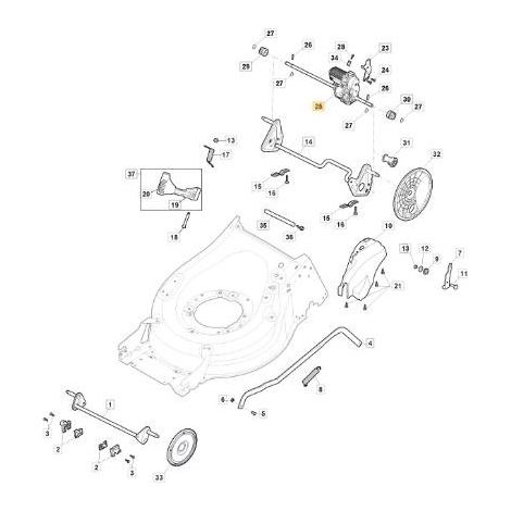 TRASMISSIONE EL. GT-ME 512 36V BLDC MP1 ORIGINALE STIGA - 181003128/0