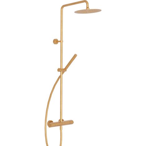 Colonne De Douche Profilo Thermostatique Complete Or Brosse - CRISTINA ONDYNA PF48696P