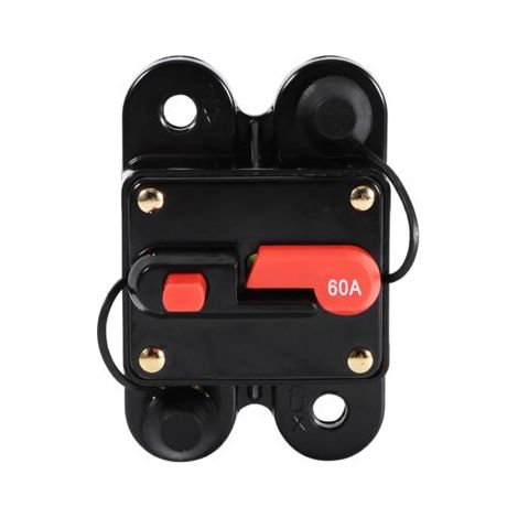 Porte-fusible de réinitialisation de disjoncteur, 50Amp -100Amp Disjoncteur de réinitialisation Porte-fusible Voiture Bateau Porte-fusible étanche 12-24 V Neuf(60A) (1/5)