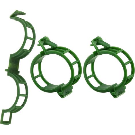 300 Pflanzenstützclips, Tomatenclips aus Kunststoff, Pflanzenclips, Gartenstützclips, grüne Gartenclips
