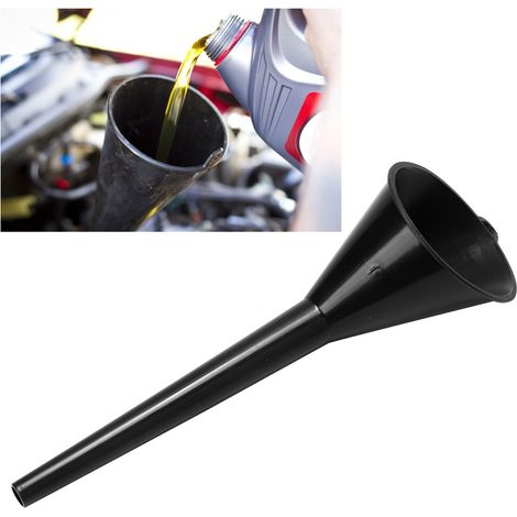 Entonnoir de filtre à carburant (huile, essence, diesel) en plastique, accessoire automobile noir (1/5)