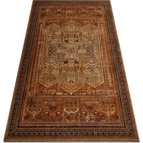 Tappeto di lana OMEGA SIRAN orientale ottone marrone brown 170x235 cm