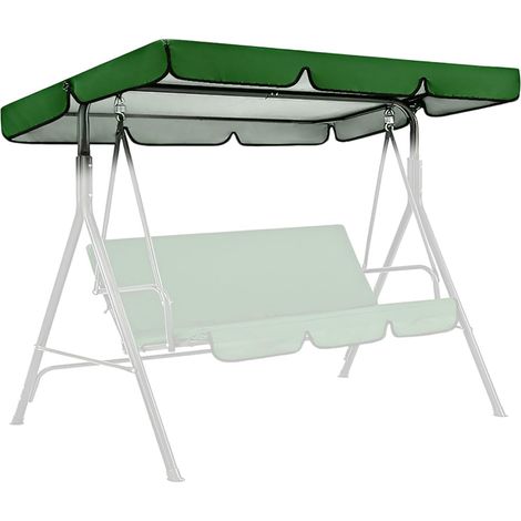 Applicable Housse de toit pour balancelle hollywoodienne - 249 x 185 cm - Imperméable et résistant - Toit de rechange universel pour balancelle de jardin - Tissu Oxford - 3 places - Protection UV - 21
