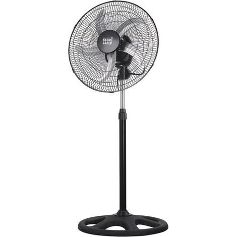 Ventilador de Pie Reforzado Negro 75W 5 Aspas Aluminio (1/2)