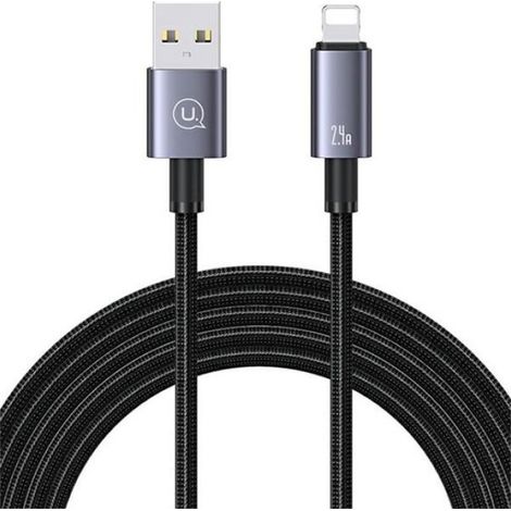 Câble Usb Lightning - 1 2 M - Charge Rapide 2 4 A - Acier Inoxydable - Pour Appareils Lightning (1/3)
