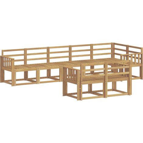 Conjunto de sofás de exterior 8 pcs Blanco vidaXL (1/5)