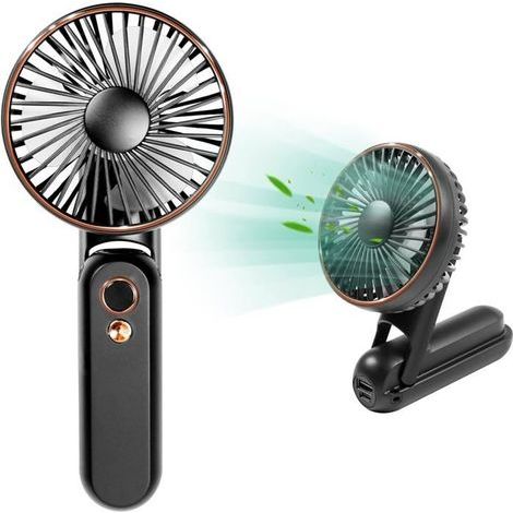 USB-Handventilator, wiederaufladbarer tragbarer Ventilator mit 3600 mAh, leiser Ventilator mit 5 einstellbaren Geschwindigkeitsstufen