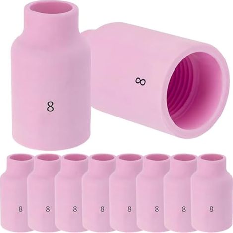 Buses en Alumine Coupelle en céramique 54N14 8 pour DB PTA SR WP 17 18 26 Grand diamètre (1/2", 12,5 mm) pour TIG Torche de soudage Pièces de Rechange Pistolet de soudage Kit d'accessoires