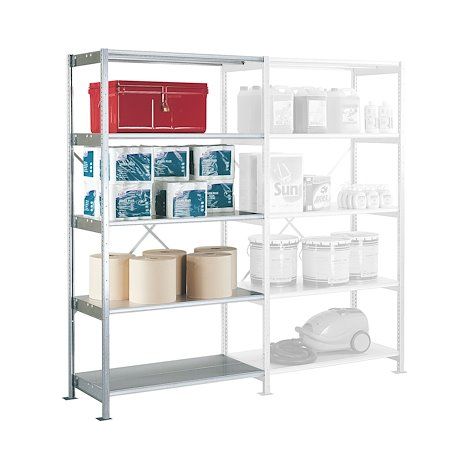 Elément suivant rayonnage acier galvanisé profondeur 60 cm - Maxiburo