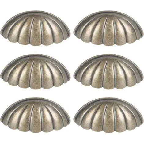 Poignées de porte vintage en forme de coquillage, style nautique, pour meubles de cuisine, armoires et placards. (1/3)