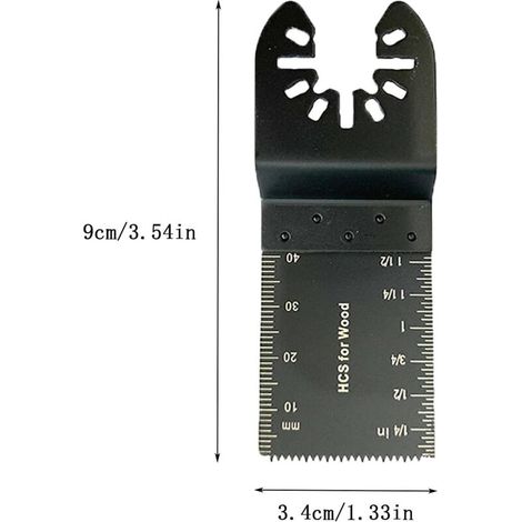 Set di 10 accessori per lame per sega multifunzione da 34 mm, utensile oscillante multifunzione universale (1/4)