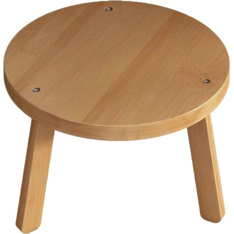 Tabouret en Bois pour Piédestal Rond en Bois en Forme de Tabouret Support pour en Bois pour Jardin d'Intérieur, Salle de Bain, Balcon, Coiffeuse, Rebord de Fenêtre (1/5)
