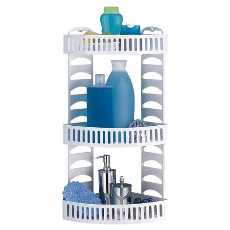 FPLUS rinconera triple blanco , Rinconera baño triple con rejilla vierteaguas
Mantén tu baño organizado y optimizado con esta rinconera multiusos de tres niveles, diseñada específi