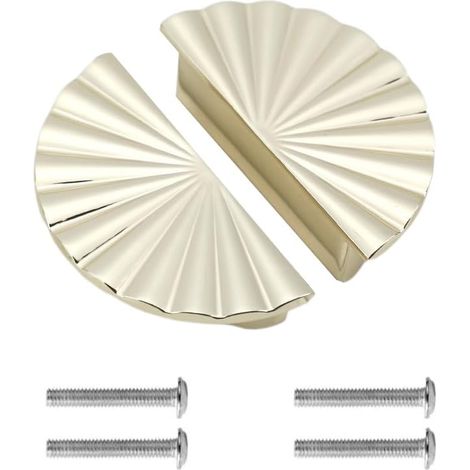 Set of 2 non-slip cabinet handles for kitchen cupboards, bathroom cabinets, dresser doors, cabinet hardware (light gold section) (1/5)
