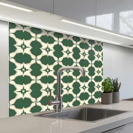 Kitchen Splashback Tile - Classic - Green 100x80 cm (1/5)