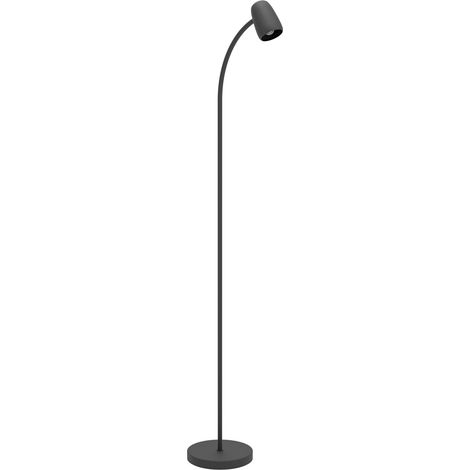 Piantana Industrial Minimal Carlo Acciaio Nero 1 Luce E14 Ip20 (1/2)