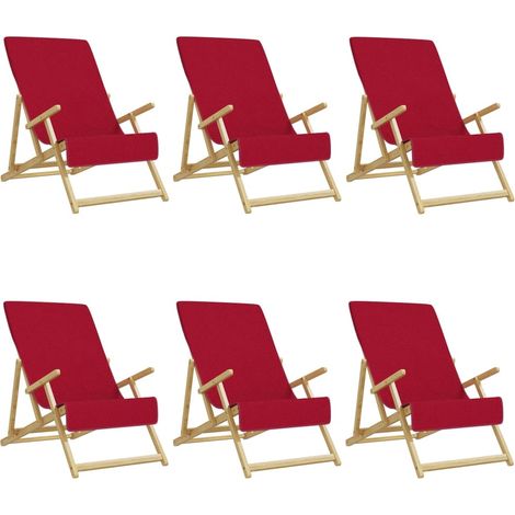 Serviettes de plage 6 pcs bordeaux 60x135 cm tissu 400 GSM