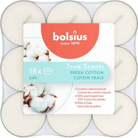 BOLSIUS Tealight 18 Pz Fresh Cotton (1/2)