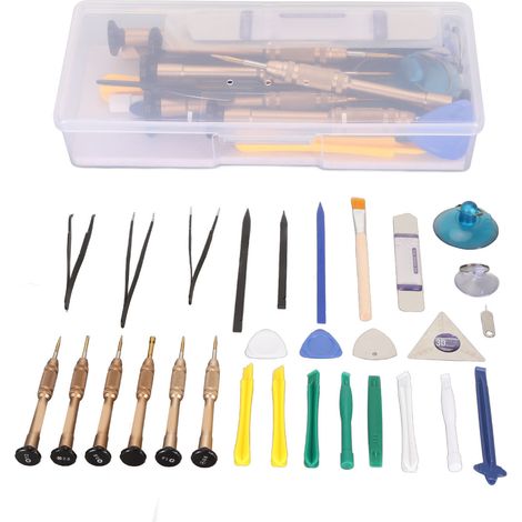 Lot de 29 outils de réparation électronique : spatule, pince multifonction, tournevis pour maintenance et dépannage (1/5)
