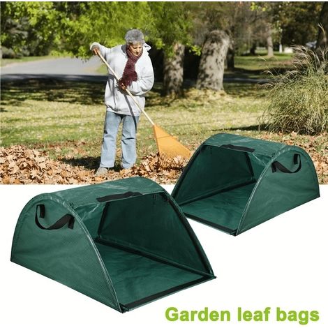 Sacs poubelle de jardin 100L, réutilisables, parfaits pour ramasser les feuilles mortes. (1/5)