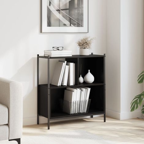 vidaXL Libreria Nera 72x28x77,5 cm in Legno Multistrato (1/6)