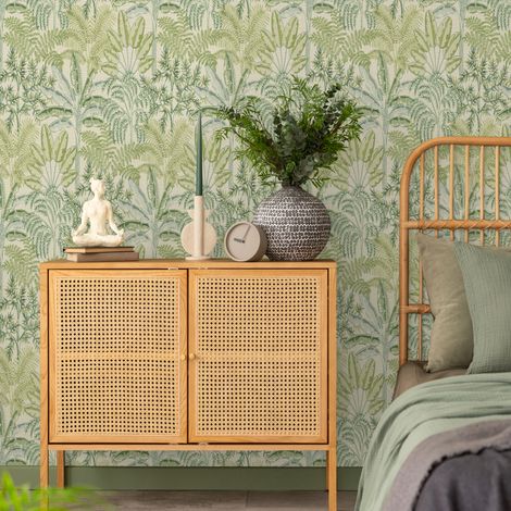 Papier peint intissé Arbres Tropicaux 1005 x 52cm Vert (1/5)