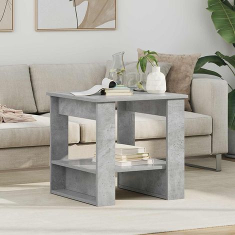 Table basse Gris béton 51 x 50 x 50 cm Bois d'ingénierie vidaXL (1/5)