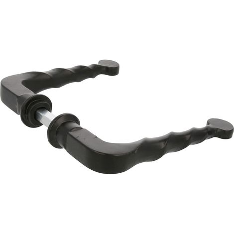 Schmiedeeisernes Design Griffpaar Schwarz matt Türdrücker 8mm Vierkant Torbeschlag (1/5)