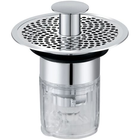 BUNTHAUS Bonde Lavabo Universel, Bouchon de Lavabo Pop-Up, Bonde de Lavabo avec crépine Anti-colmatage, Bouchon Lavabo Universel avec Valve à Eau magnétique 34-38mm (1/5)