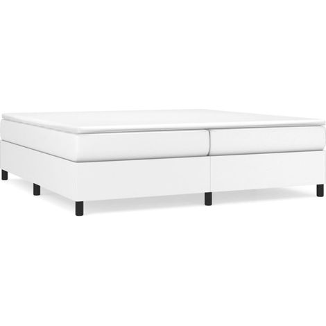Maison Exclusive - Cama box spring con colchón cuero sintético bl (1/5)
