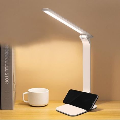 (Warmlicht, Weißlicht, Warmweißlicht) YANSION 5W LED-Schreibtischlampe – 3 Beleuchtungsmodi – Einstellbare Helligkeit (1/4)