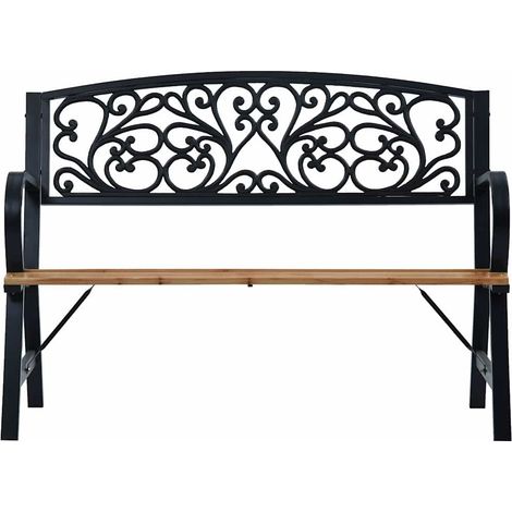 vidaXL Banco de jardín de madera 120 cm (1/2)