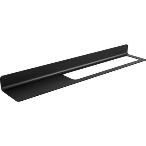 Lineabeta - Handtuchhalter/Zubehör mit Regal Saeta L.63,4 cm aus schwarzem Aluminium mit Loch DX
