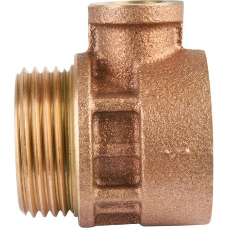 Socla – Raccord de robinetterie mâle-femelle 1/4'' – Filetage entrée 1/2'' – Pour manomètre – Fixation robuste (1/5)