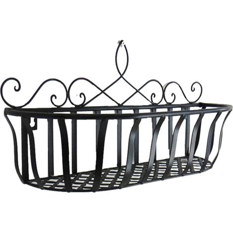 Support suspendu pour plantes en métal, structure en fil de fer, panier décoratif mural pour plantes, idéal pour la maison ou un bar (neuf). (1/5)