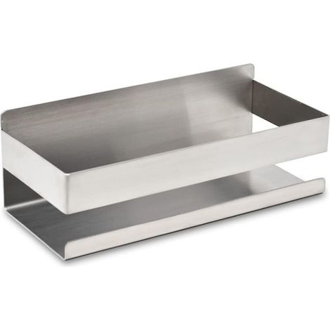 Duschablage aus verchromtem Edelstahl – Montage ohne Bohren dank Saugnapf – Maße: 23 x 9 x 7,3 cm – Rostbeständig