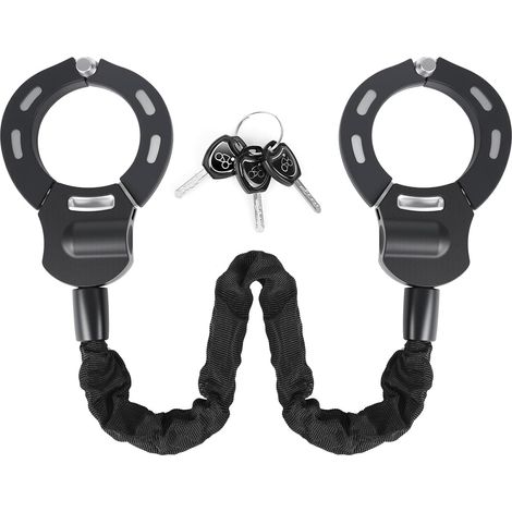 Antivol Trotinette Electrique, Cadenas Trotinette Electrique Renforcé avec Clés, Antivol Sécurisé pour Scooter, Vélo et Trottinette Électrique (Noir) (1/5)