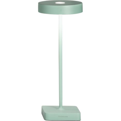 Lampada tavolo senza fili LED ricaricabile USB touch TAP Salvia 12x32 cm (1/5)