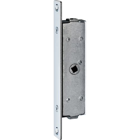 Einbauriegel mit Stulp 196 x 24 x 3 mm, Innengewinde M 10, DM 23, verzinkt
