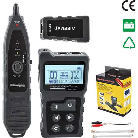 Fortschrittlicher Kabeltester mit Multifunktions-PoE-Draht-Tracker, Netzwerkkabel-Kabeltester für Te Toner, Werkzeugset mit Audio-Sondentasche für LAN CAT5 CAT6 Tracker (keine Batterie) (1/5)